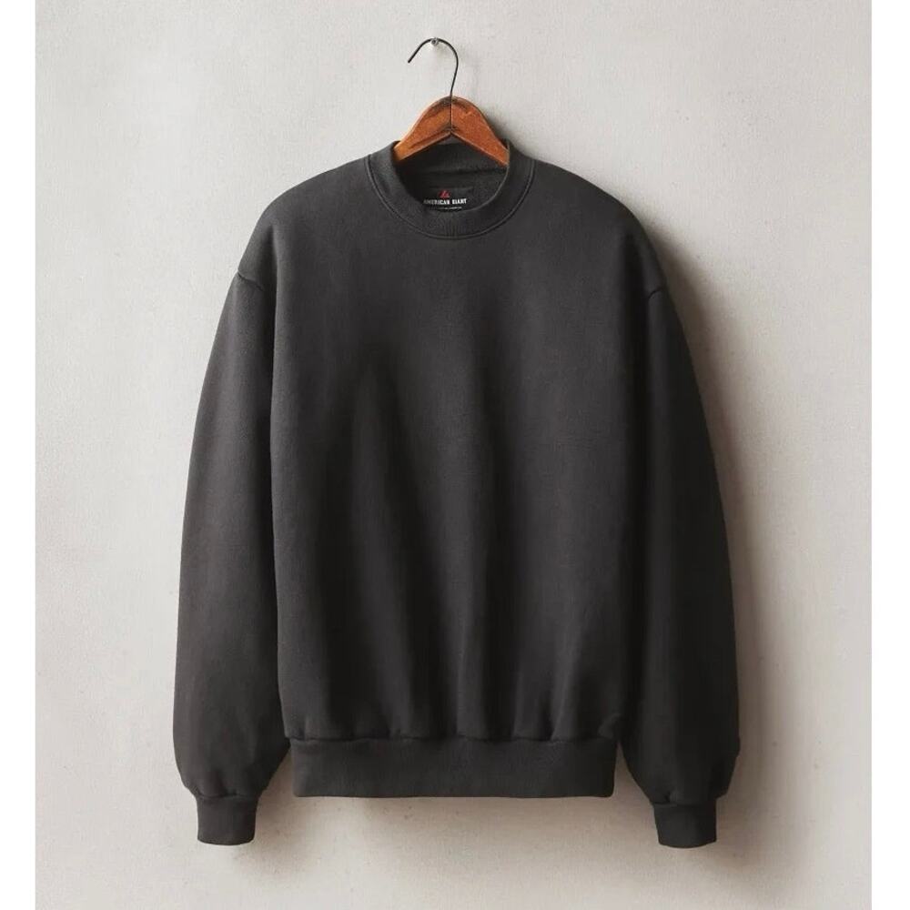 NWOT American Giant Unisex American Vintage Crew Sweatshirt Washed Black Size XS